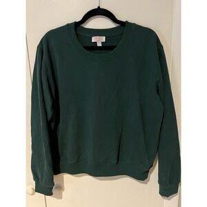 Moco Boutique Top Large Green Crewneck Sweatshirt Super Soft